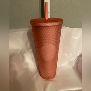 NWT STARBUCKS KITCHEN PINK STUDDED 24oz TUMBLER